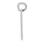 FJC Finejewelers 14 kt White Gold Medium Polished Number 3 Charm 17 x 9 mm