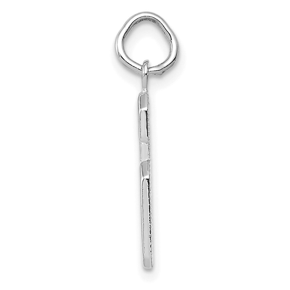 FJC Finejewelers 14 kt White Gold Medium Polished Number 6 Charm 17 x 9 mm