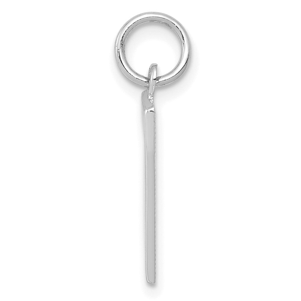 FJC Finejewelers 14 kt White Gold Medium Polished Number 7 Charm 17 x 9 mm
