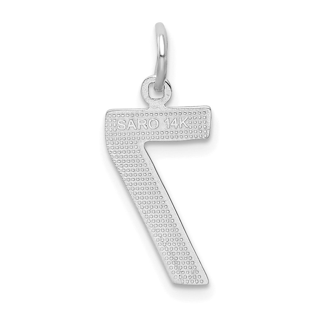 FJC Finejewelers 14 kt White Gold Medium Polished Number 7 Charm 17 x 9 mm