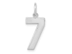 FJC Finejewelers 14 kt White Gold Medium Polished Number 7 Charm 17 x 9 mm