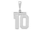 FJC Finejewelers 14 kt White Gold Medium Polished Number 10 Charm