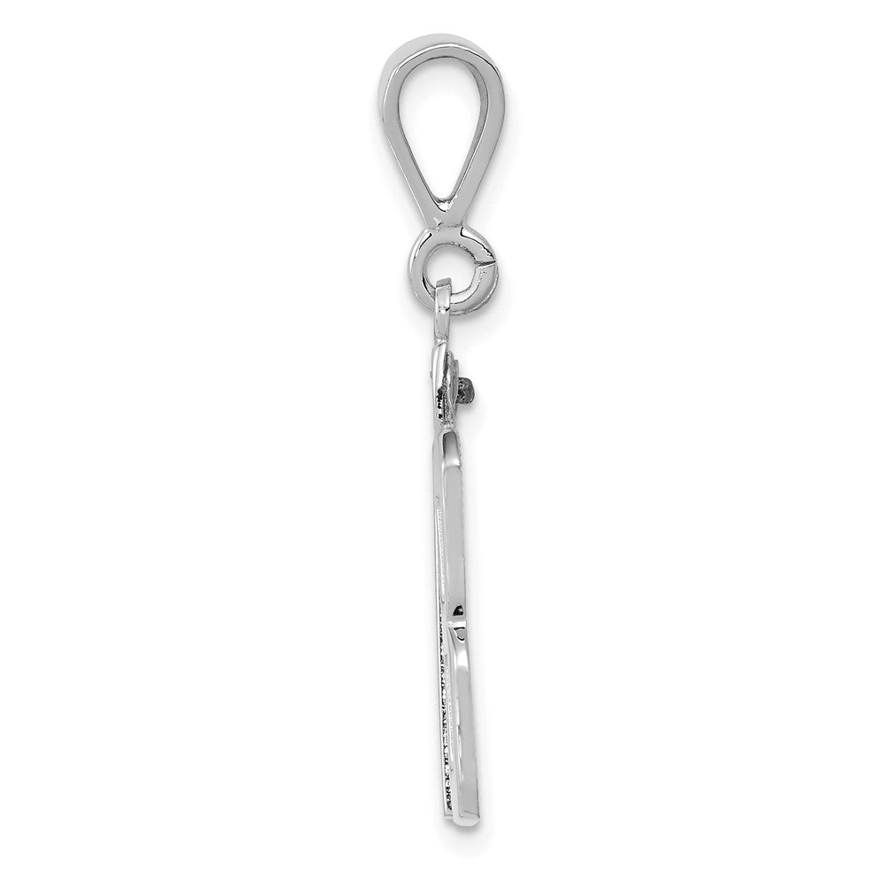 FJC Finejewelers 14 kt White Gold Medium Polished Number 18 Charm