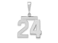 FJC Finejewelers 14 kt White Gold Medium Polished Number 24 Charm