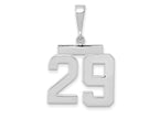 FJC Finejewelers 14 kt White Gold Medium Polished Number 29 Charm