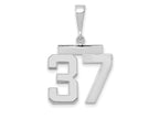 FJC Finejewelers 14 kt White Gold Medium Polished Number 37 Charm