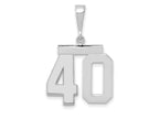 FJC Finejewelers 14 kt White Gold Medium Polished Number 40 Charm