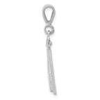 FJC Finejewelers 14 kt White Gold Medium Polished Number 41 Charm