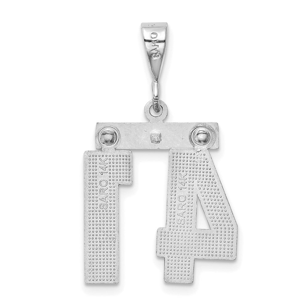 FJC Finejewelers 14 kt White Gold Medium Polished Number 41 Charm