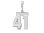 FJC Finejewelers 14 kt White Gold Medium Polished Number 41 Charm