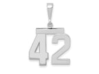 FJC Finejewelers 14 kt White Gold Medium Polished Number 42 Charm