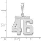 FJC Finejewelers 14 kt White Gold Medium Polished Number 46 Charm