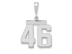 FJC Finejewelers 14 kt White Gold Medium Polished Number 46 Charm
