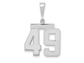 FJC Finejewelers 14 kt White Gold Medium Polished Number 49 Charm
