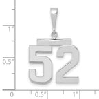 FJC Finejewelers 14 kt White Gold Medium Polished Number 52 Charm