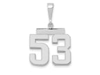 FJC Finejewelers 14 kt White Gold Medium Polished Number 53 Charm
