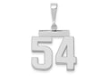 FJC Finejewelers 14 kt White Gold Medium Polished Number 54 Charm