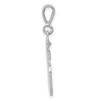 FJC Finejewelers 14 kt White Gold Medium Polished Number 55 Charm