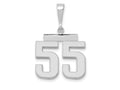 FJC Finejewelers 14 kt White Gold Medium Polished Number 55 Charm