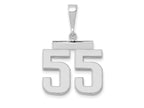 FJC Finejewelers 14 kt White Gold Medium Polished Number 55 Charm