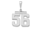 FJC Finejewelers 14 kt White Gold Medium Polished Number 56 Charm