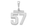 FJC Finejewelers 14 kt White Gold Medium Polished Number 57 Charm