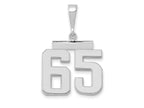 FJC Finejewelers 14 kt White Gold Medium Polished Number 65 Charm