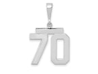 FJC Finejewelers 14 kt White Gold Medium Polished Number 70 Charm
