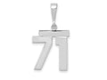 FJC Finejewelers 14 kt White Gold Medium Polished Number 71 Charm
