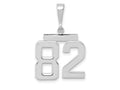FJC Finejewelers 14 kt White Gold Medium Polished Number 82 Charm