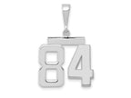 FJC Finejewelers 14 kt White Gold Medium Polished Number 84 Charm