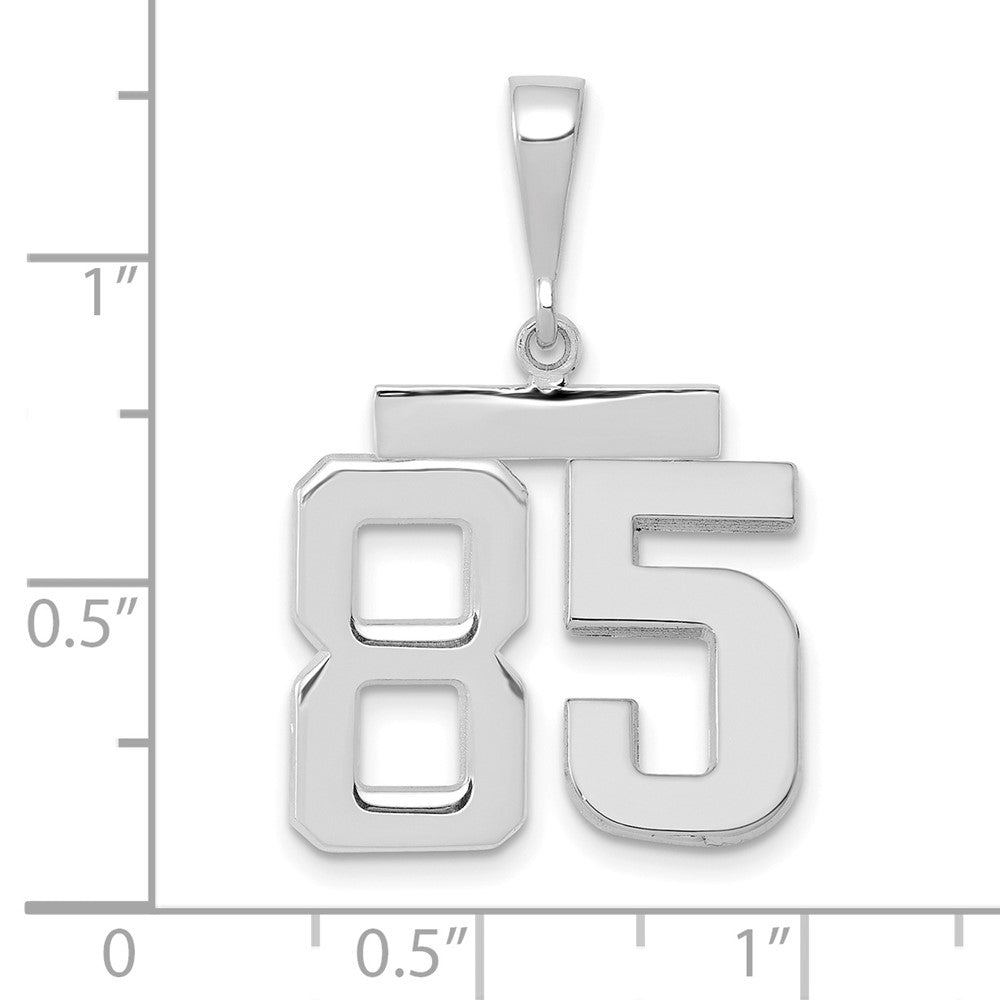 FJC Finejewelers 14 kt White Gold Medium Polished Number 85 Charm