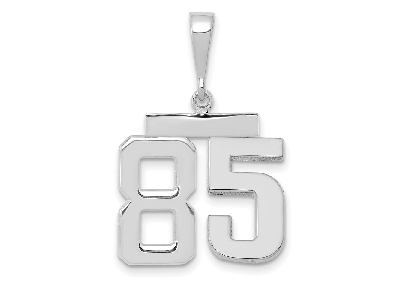 FJC Finejewelers 14 kt White Gold Medium Polished Number 85 Charm