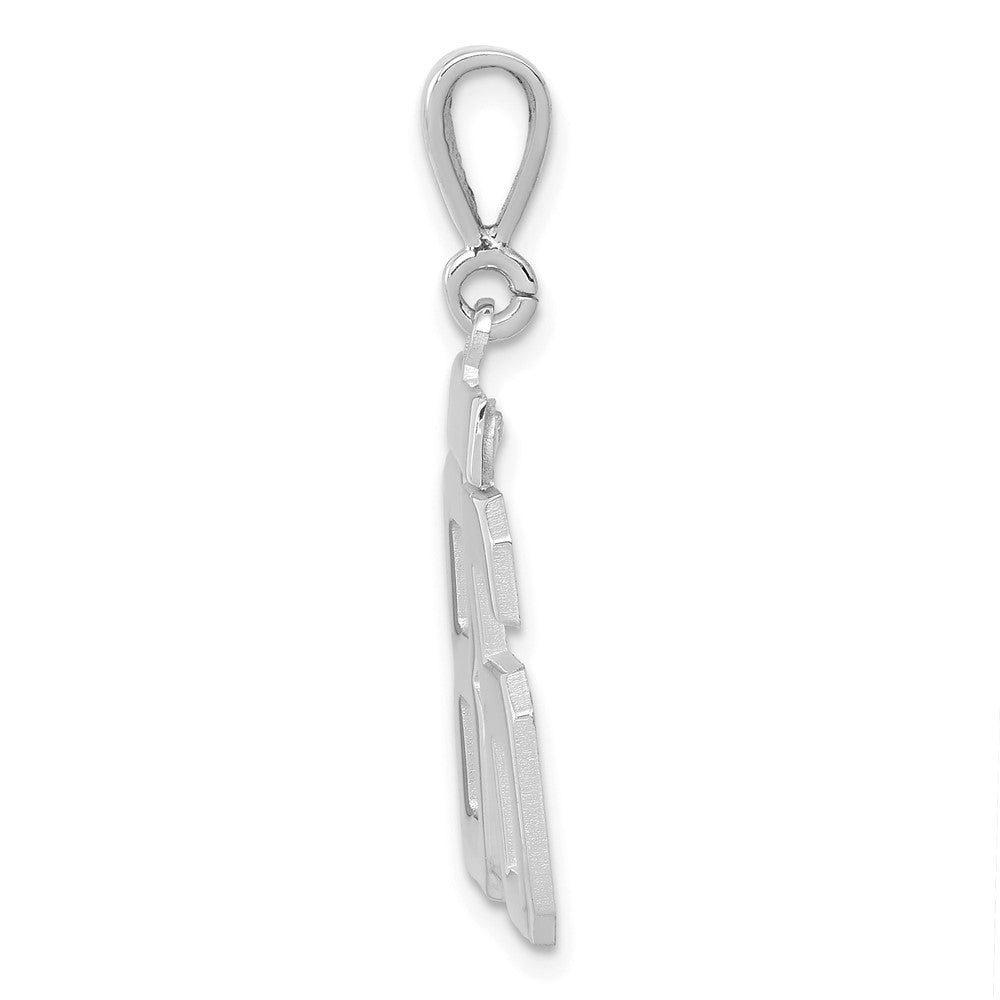 FJC Finejewelers 14 kt White Gold Medium Polished Number 86 Charm