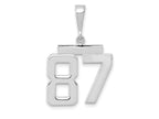FJC Finejewelers 14 kt White Gold Medium Polished Number 87 Charm