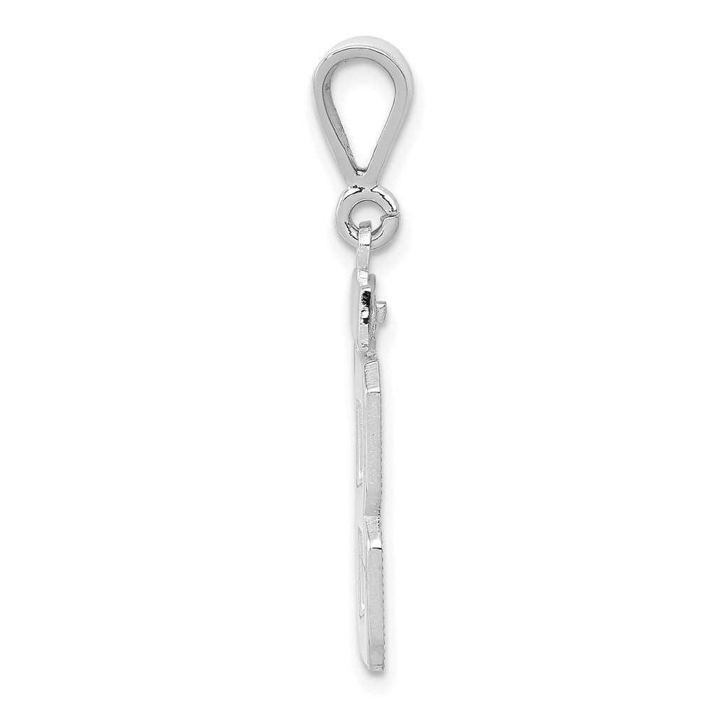 FJC Finejewelers 14 kt White Gold Medium Polished Number 88 Charm 22 x 21 mm