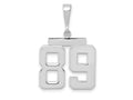 FJC Finejewelers 14 kt White Gold Medium Polished Number 89 Charm