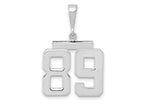 FJC Finejewelers 14 kt White Gold Medium Polished Number 89 Charm