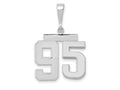FJC Finejewelers 14 kt White Gold Medium Polished Number 95 Charm