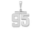 FJC Finejewelers 14 kt White Gold Medium Polished Number 95 Charm