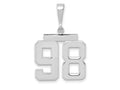 FJC Finejewelers 14 kt White Gold Medium Polished Number 98 Charm