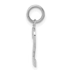 FJC Finejewelers 14 kt White Gold Small Polished Number 2 Charm 15 x 7 mm
