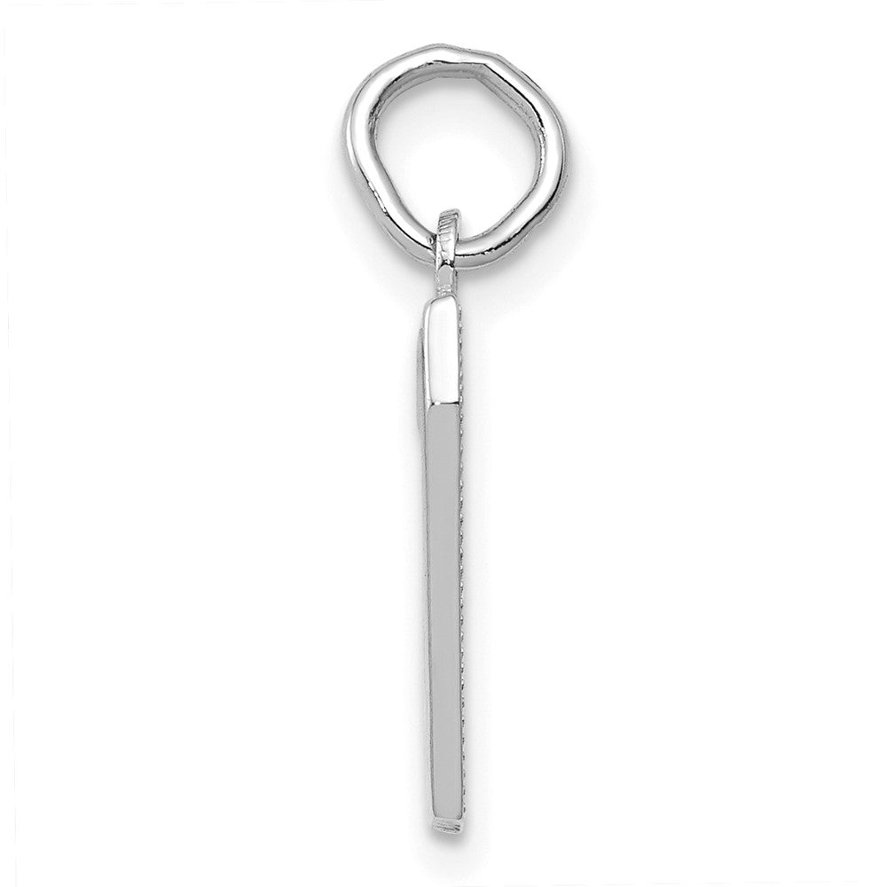 FJC Finejewelers 14 kt White Gold Small Polished Number 7 Charm 14 x 7 mm