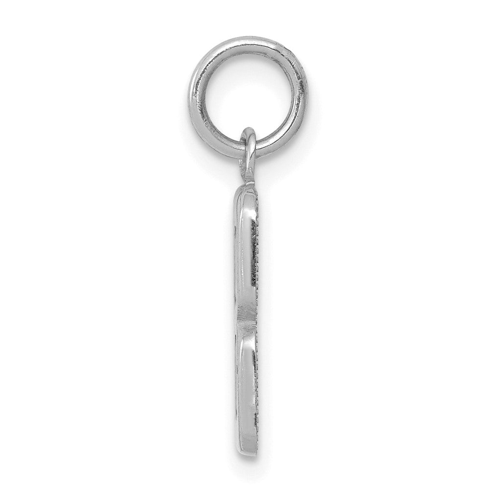 FJC Finejewelers 14 kt White Gold Small Polished Number 8 Charm 15 x 7 mm