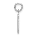 FJC Finejewelers 14 kt White Gold Small Polished Number 9 Charm 14 x 7 mm