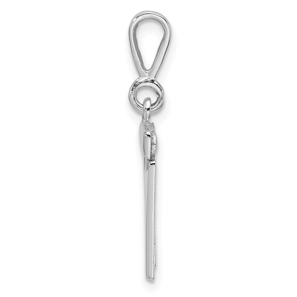 FJC Finejewelers 14 kt White Gold Small Polished Number 11 Charm