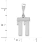 FJC Finejewelers 14 kt White Gold Small Polished Number 11 Charm