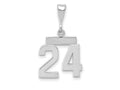 FJC Finejewelers 14 kt White Gold Small Polished Number 24 Charm