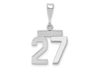 FJC Finejewelers 14 kt White Gold Small Polished Number 27 Charm