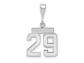 FJC Finejewelers 14 kt White Gold Small Polished Number 29 Charm